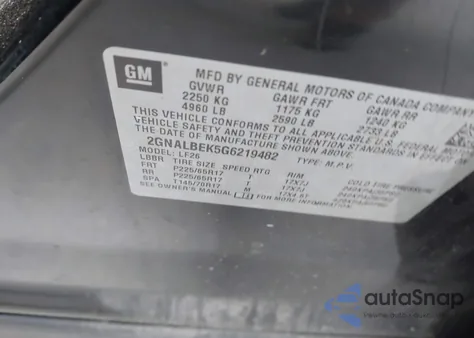 2016 Chevrolet Equinox Ls из США, поврежденный, VIN 2GNALBEK5G6219482